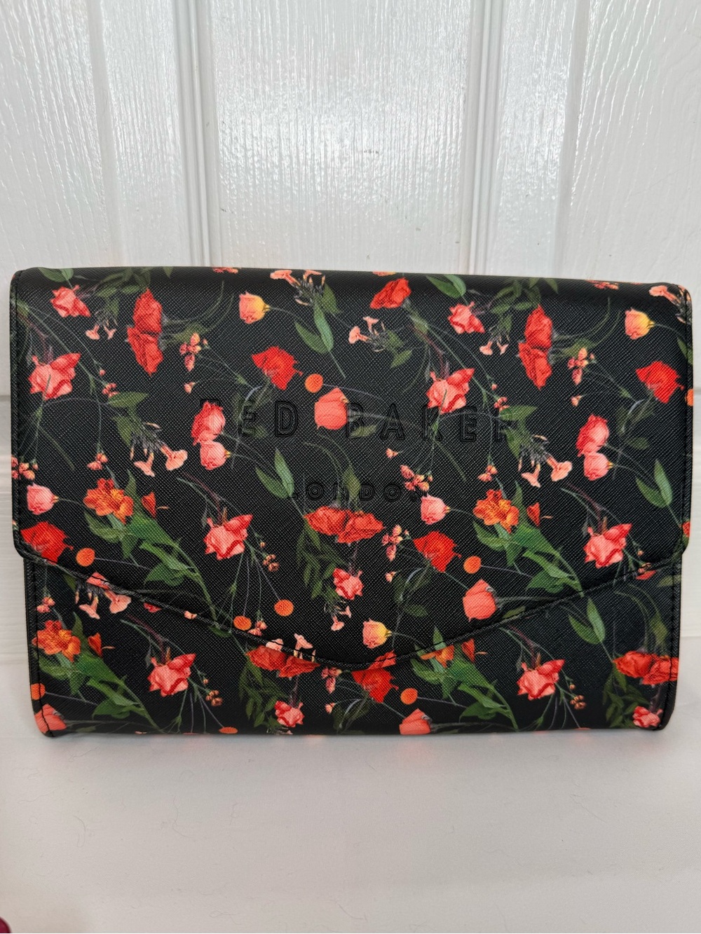 TED BAKER PAITIN FLORAL PRINTED ENVELOPE POUCH